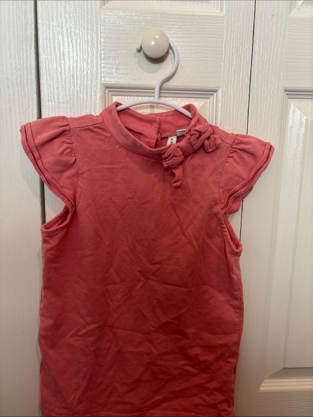 Janie and Jack Coral Pink Ruffle Neck Tank